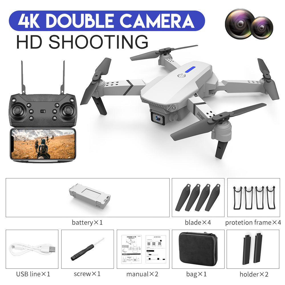 E88 4K Drone with HD Dual Camera