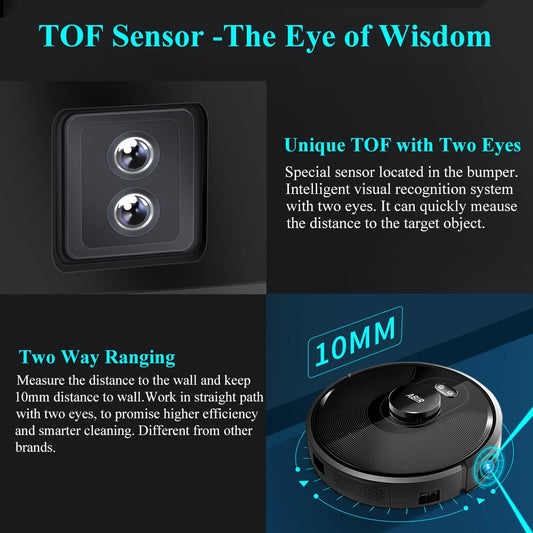 ABIR X8 Robot Vacuum - Laser Navigation Multi-Floor Mapping Zone Cleaning