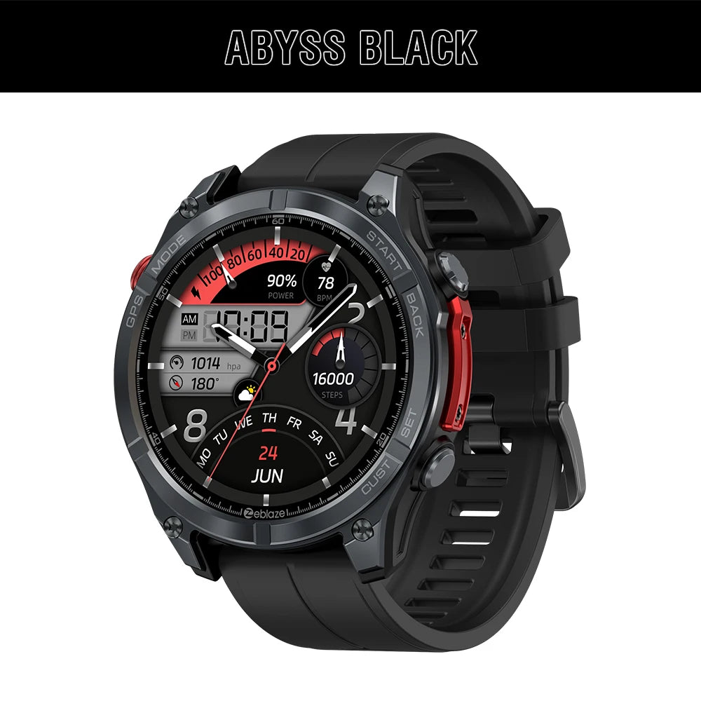 Zeblaze Stratos 4 GPS Smartwatch - 1.43" AMOLED, Compass, Altimeter