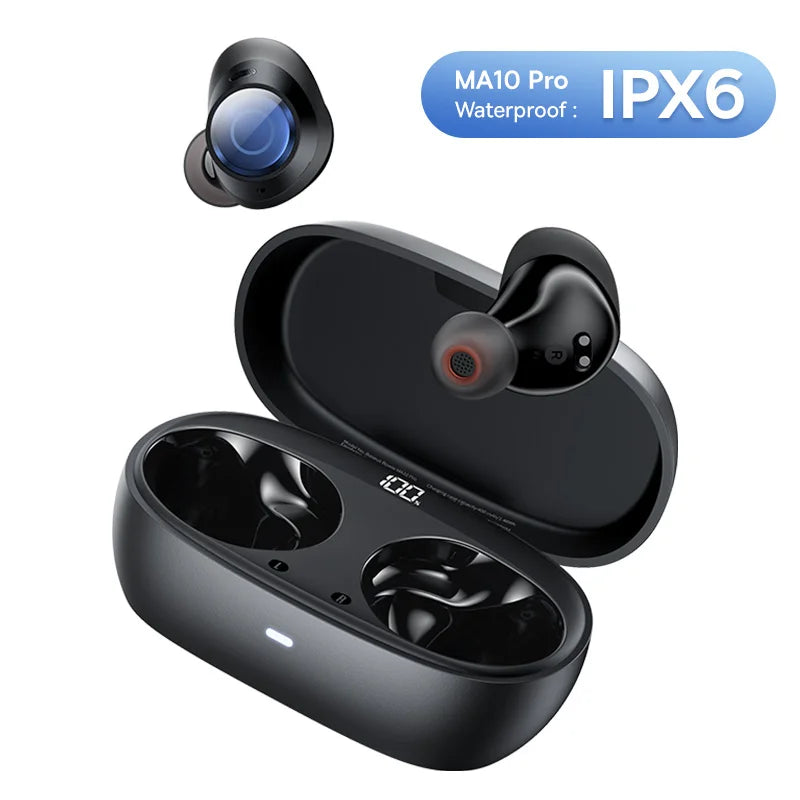 Baseus Bowie MA10 Pro ANC Wireless Earphones 48dB Hybrid ANC Bluetooth 5.3 Earbuds IPX6 Waterproof 4-Mics ENC Sports Headphones