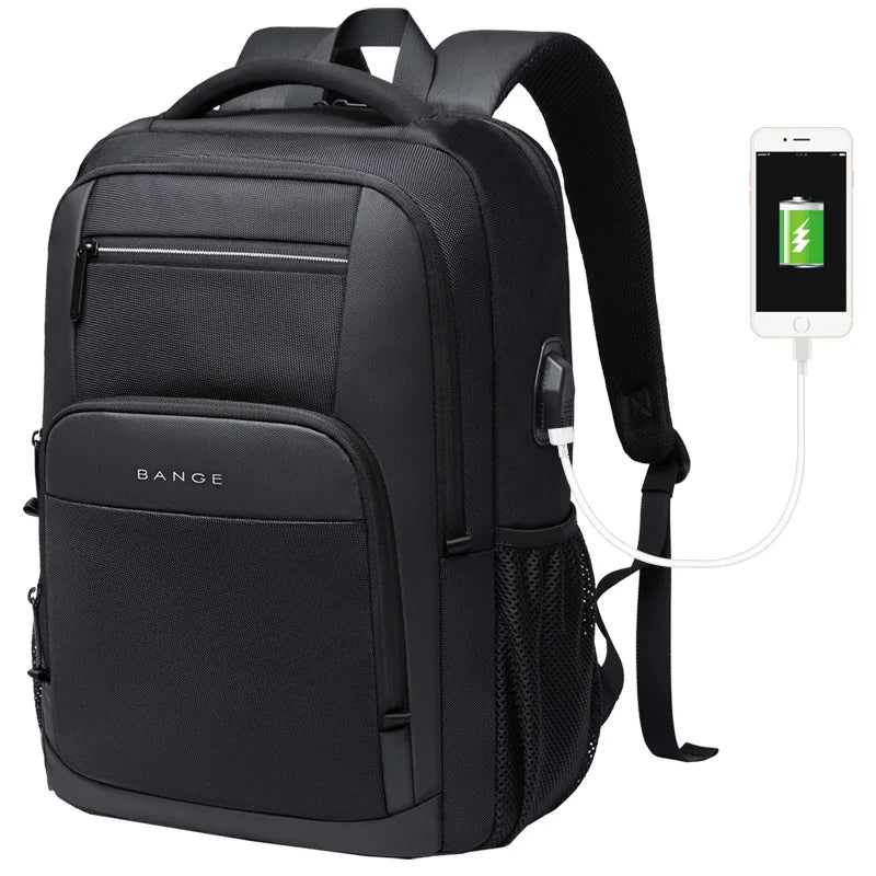 BANGE Waterproof Laptop Backpack with USB Port - 15.6 Inch