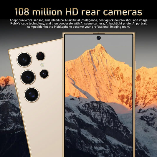 New S27 Ultra 7.3HD Global Edition Original Smart Dual Card 7800mAh Battery Facial Recognition Function CASE