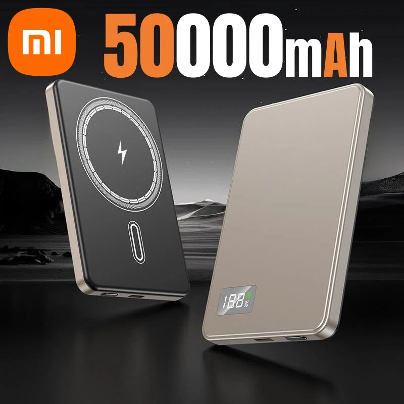Xiaomi 500000mAh Portable Magnetic Wireless Power Bank PD22.5W Fast Charging External Battery for Magsafe For iPhone Samsung