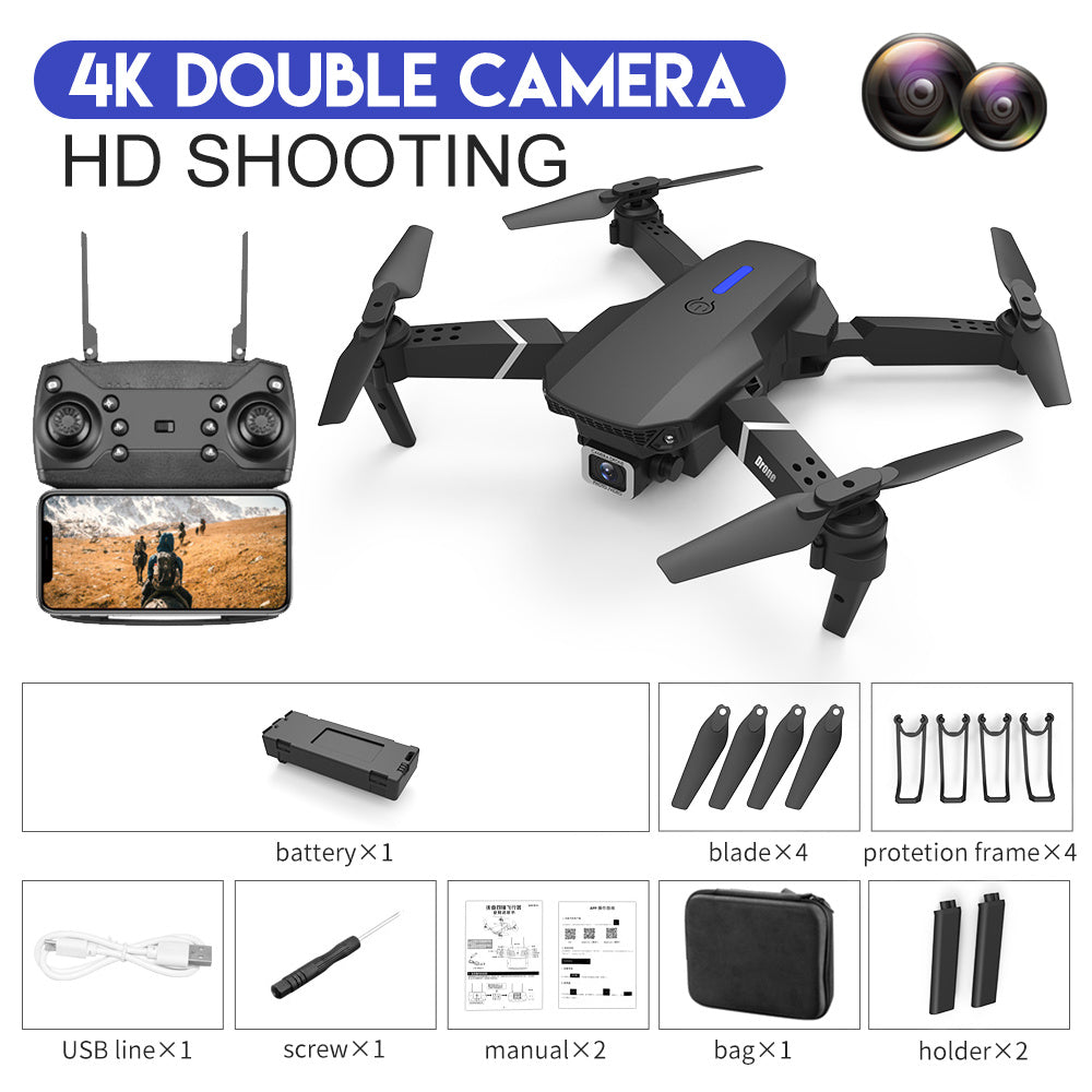 E88 4K Drone with HD Dual Camera
