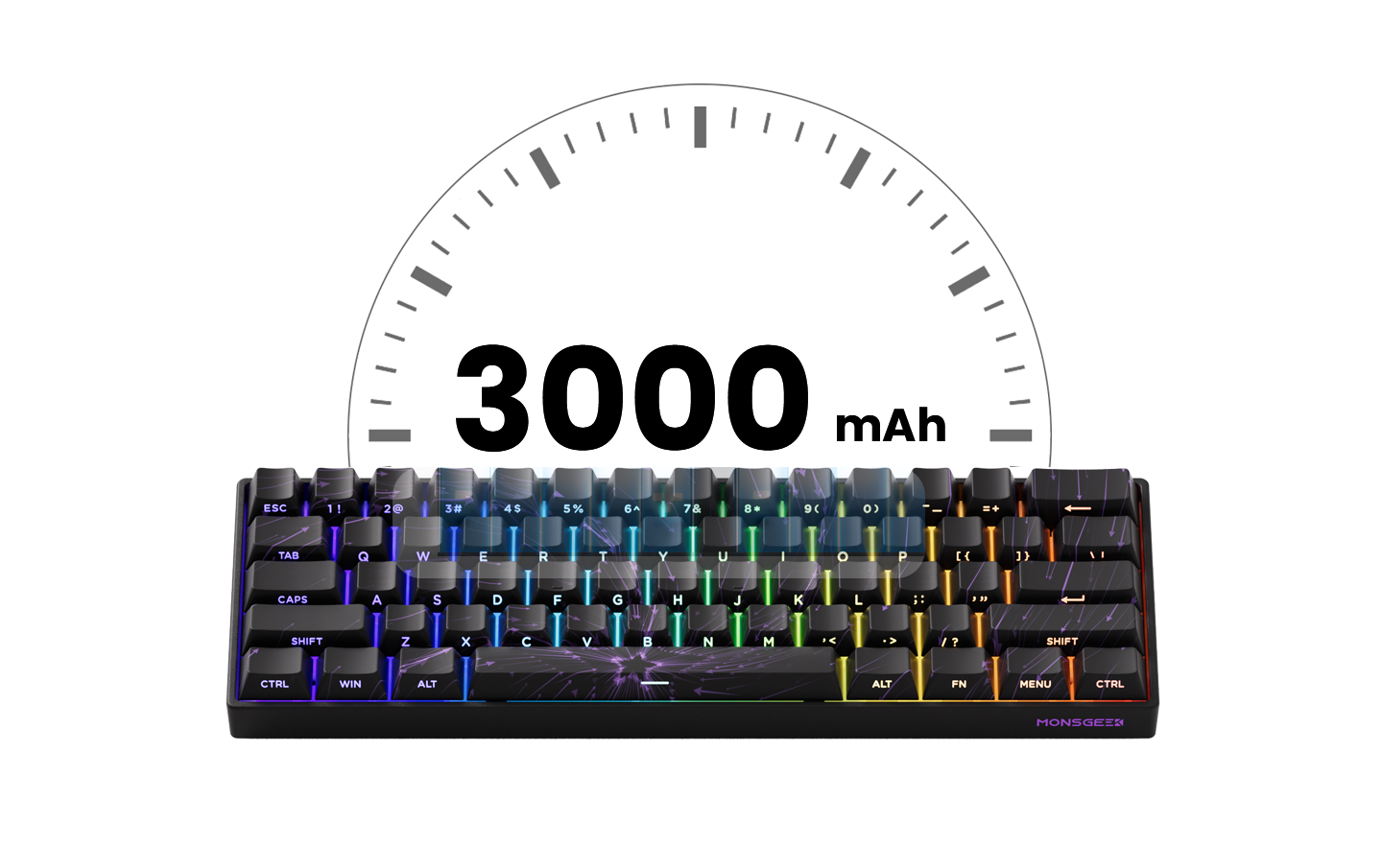 Akko MonsGeek FUN60 Mechanical Keyboard Magnetic Switch 60% Gaming Keyboards Rapid Trigger 0.01mm 8K ARGB HE/TMR Custom Keyboard