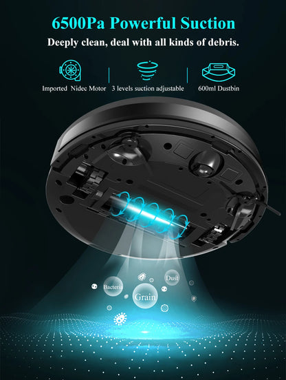 ABIR X8 Robot Vacuum - Laser Navigation Multi-Floor Mapping Zone Cleaning
