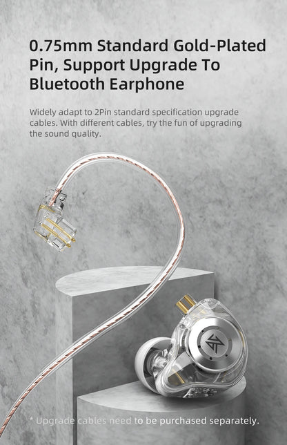 KZ EDX Pro Wired Earphones - HiFi In-Ear Monitor, Bass Stereo