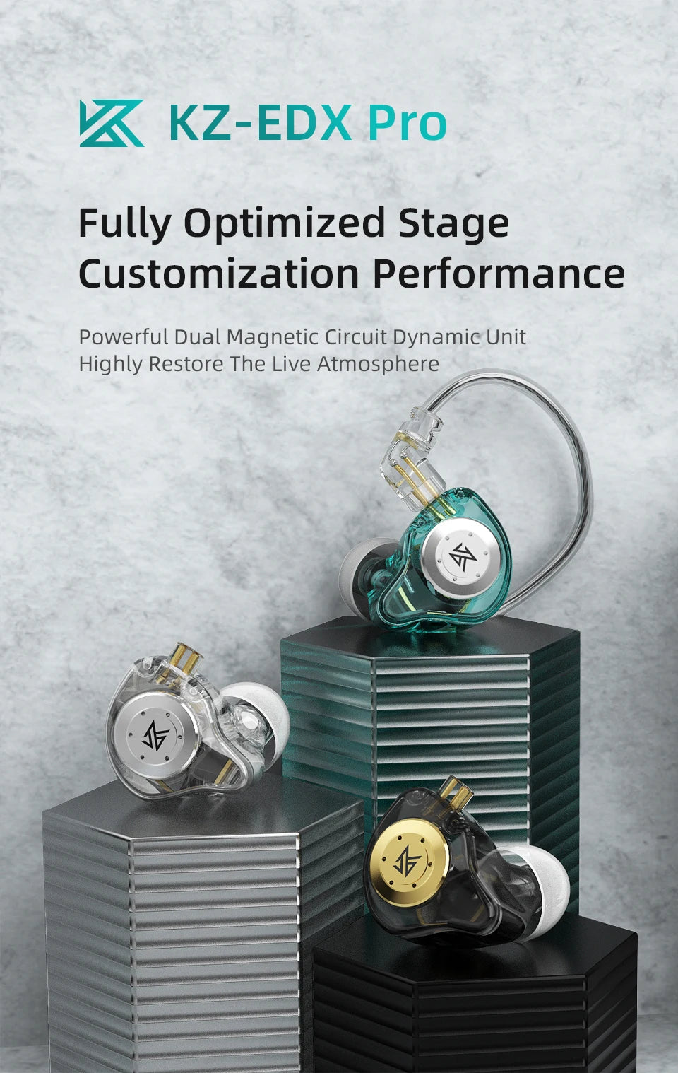 KZ EDX Pro Wired Earphones - HiFi In-Ear Monitor, Bass Stereo