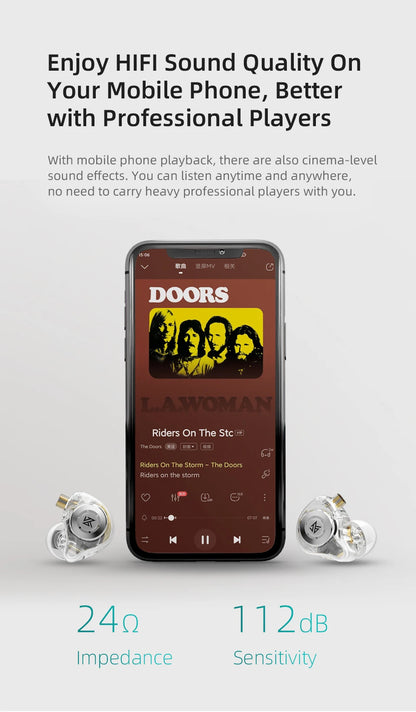 KZ EDX Pro Wired Earphones - HiFi In-Ear Monitor, Bass Stereo