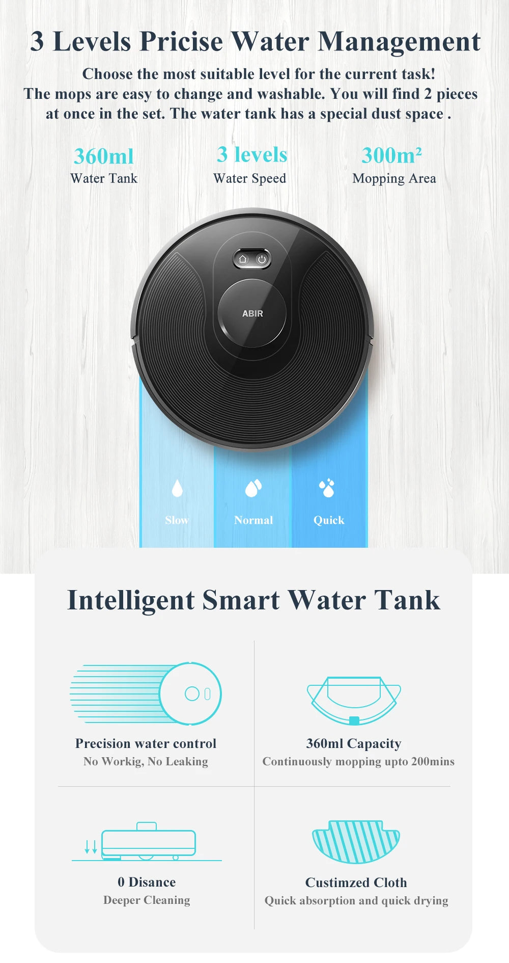 ABIR X8 Robot Vacuum - Laser Navigation Multi-Floor Mapping Zone Cleaning