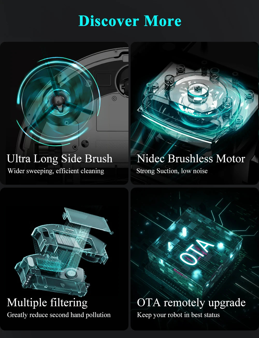 ABIR X8 Robot Vacuum - Laser Navigation Multi-Floor Mapping Zone Cleaning