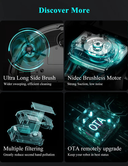 ABIR X8 Robot Vacuum - Laser Navigation Multi-Floor Mapping Zone Cleaning