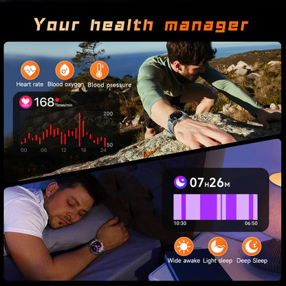 T-Rex 3 Ultra Smartwatch - 1000mAh Battery, 5ATM Waterproof, Heart Rate Monitor