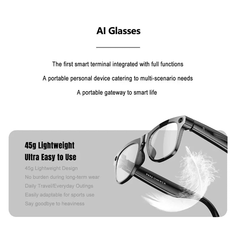 Xiaomi 6K AI Smart Glasses - Photochromic, Bluetooth, Voice Assistant, Camera