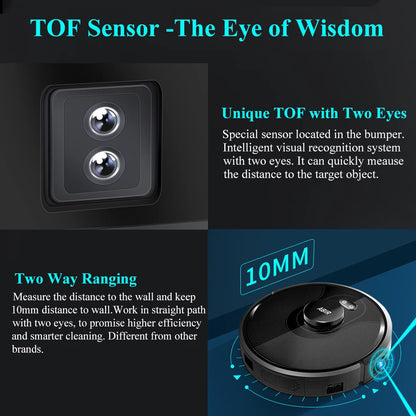 ABIR X8 Robot Vacuum - Laser Navigation Multi-Floor Mapping Zone Cleaning