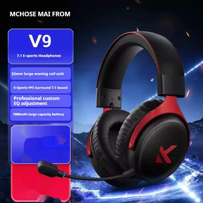 MCHOSE V9 Pro Gaming Headset - Tri-Mode, Hi-Res Audio, ANC