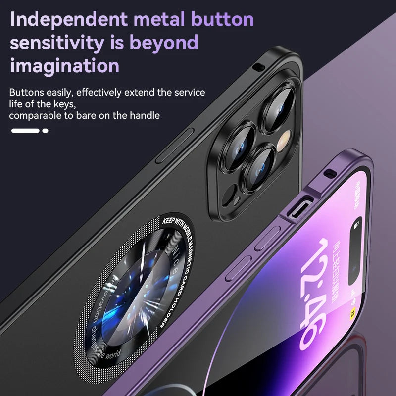 Aluminum Metal Case for iPhone with Magnetic Charging