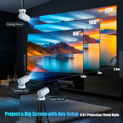 Magcubic HY300 Pro+ 4K Portable Projector - 8000 Lumens WiFi 6