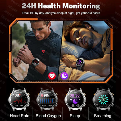 T-Rex 3 Ultra Smartwatch - 1000mAh Battery, 5ATM Waterproof, Heart Rate Monitor