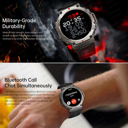 T-Rex 3 GPS Smart Watch - 10ATM Waterproof Dual-band GNSS Military Smartwatch