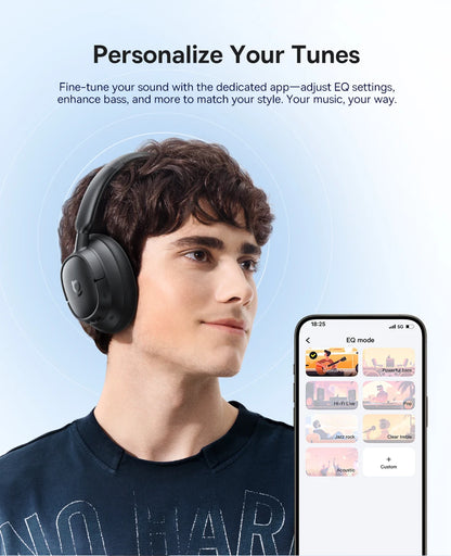 Baseus Bowie H1s Wireless Headphones Bluetooth 5.4 Noise Canceling 46dB Over Ear Headset Hi-Res Spatial Audio Earphone 120H Time