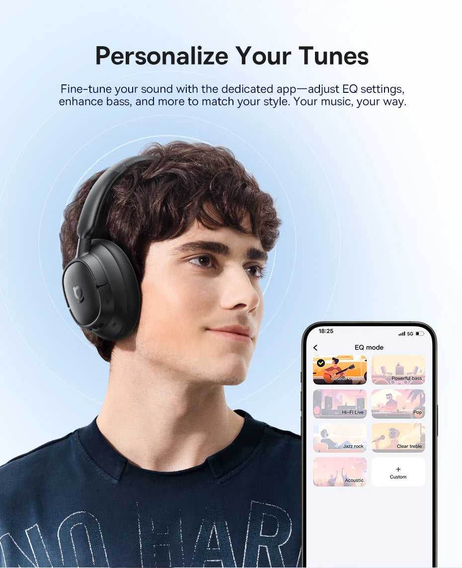 Baseus Bowie H1s Wireless Headphones - 46dB ANC, 120H Battery