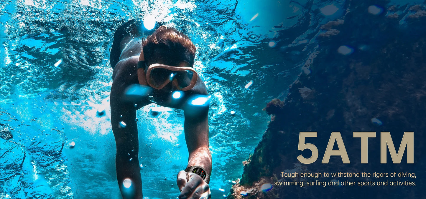 T-Rex 3 GPS Smart Watch - 10ATM Waterproof Dual-band GNSS Military Smartwatch