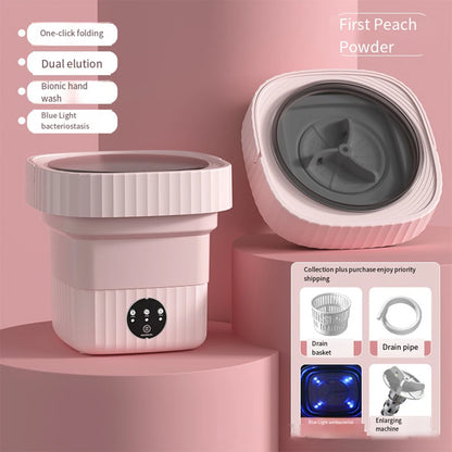 Portable Folding Washing Machine 6L 11L - Mini Ultrasonic Washer Spin Dryer