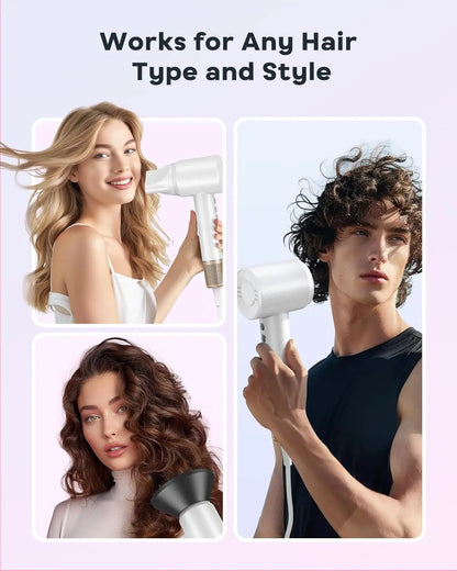 1500W Professional Hair Dryer with Negative Ions - 120000RPM