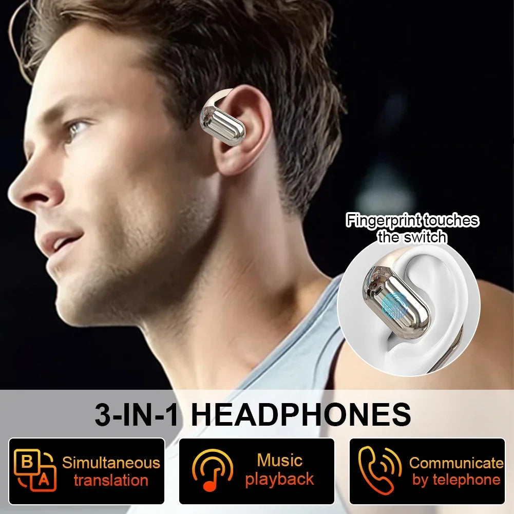 3-in-1 AI Translator Earbuds 144 Languages Noise Cancelling Bluetooth 5.3 Headset Instant Translator Smart Voice Real Time