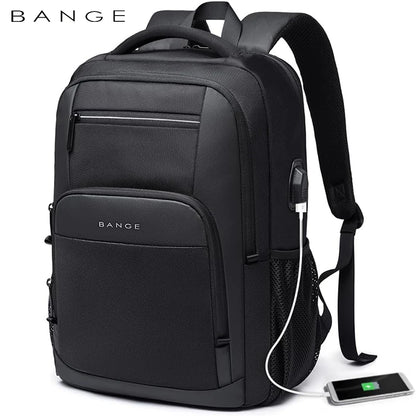 BANGE Waterproof Laptop Backpack with USB Port - 15.6 Inch