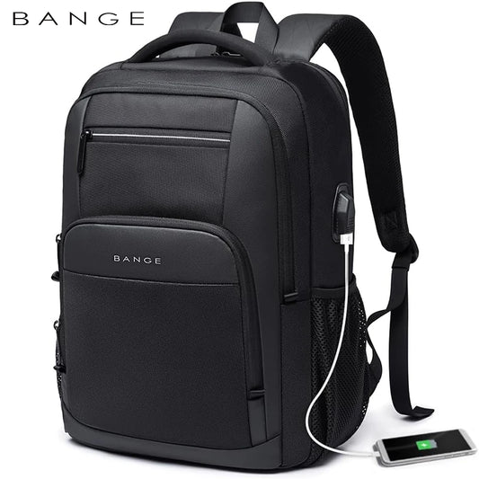 BANGE Waterproof Laptop Backpack with USB Port - 15.6 Inch