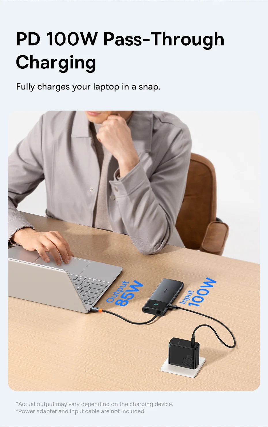 Baseus USB C HUB Dual HDMI 8K 4K Adapter 10-in-1 USB 3.2 10Gbps Splitter with RJ45 SD TF Type C PD 100W for MacBook Pro Air HUB