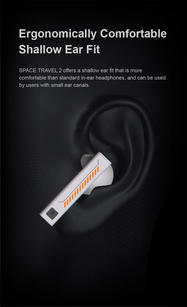 MOONDROP Space Travel 2 earphone HiFi Noise-Canceling TWS wiress Bluetooth 6.0 ANC Low-latency Game Mode SBC/AAC gaming headset