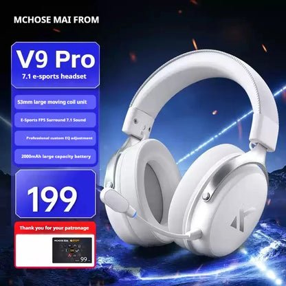MCHOSE V9 pro Wireless Bluetooth Headset with Three Mode Microphone Noise Reduction Dynamic Sound Low Delay Office And Gaming