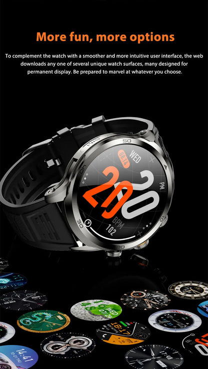 H19 Android Smartwatch - 190° Rotary Camera, GPS, 1.95" AMOLED