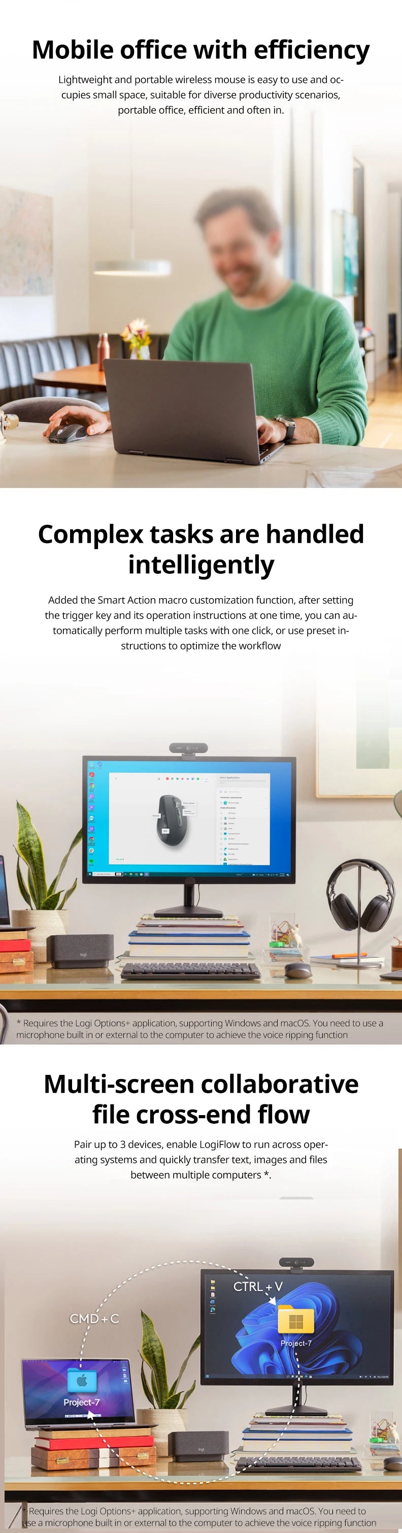 Logitech Master MX Anywhere 3S Office Silent Mouse Wireless Bluetooth 8K DPI,Magspeed Rapid Roller,Fast Charge Long Battery Life