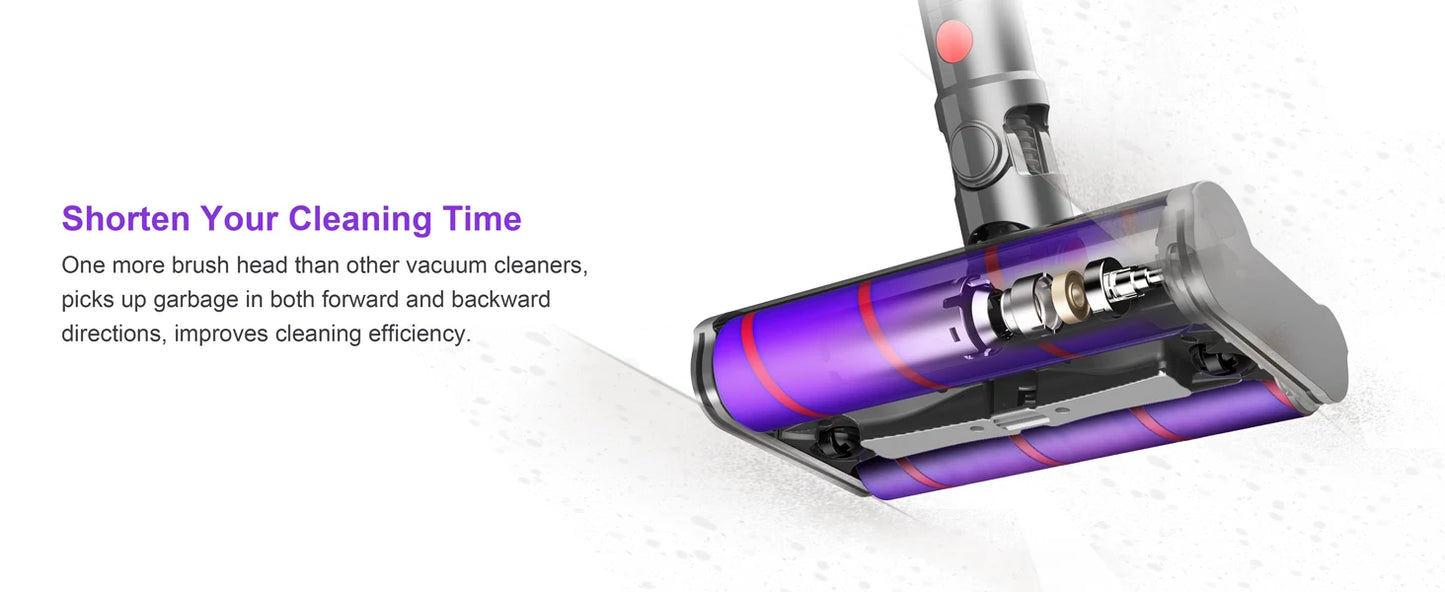 UMLO V102 Cordless Vacuum Cleaner - Brushless Motor Stick Vacuum for Pet Hair