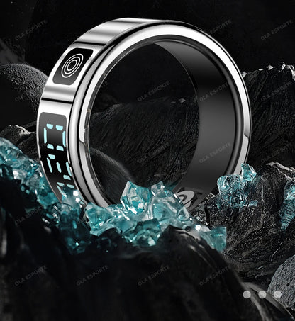 R12 Smart Ring - Display Screen, Wireless Charging, Health Tracker, Waterproof