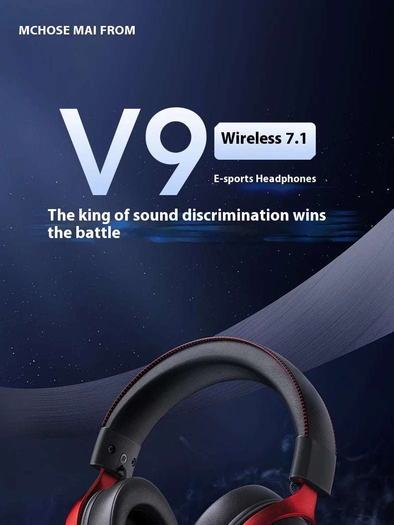 MCHOSE V9 Pro Gaming Headset - Tri-Mode, Hi-Res Audio, ANC