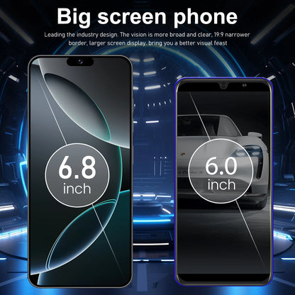 I16 Pro Max 2026 New HOT 6.8inch HD Global Edition Original Smart Dual Card 6800mAh Battery Facial Recognition Function