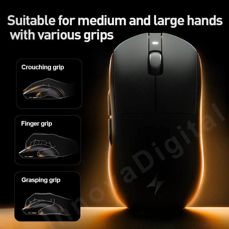ATK Dragonfly A9 Ultra Wireless E-sports Gaming Mouse Ultra-lightweight Tri-mode Dual 8K Ergonomic Mice A9 Plus PAW3395/3950