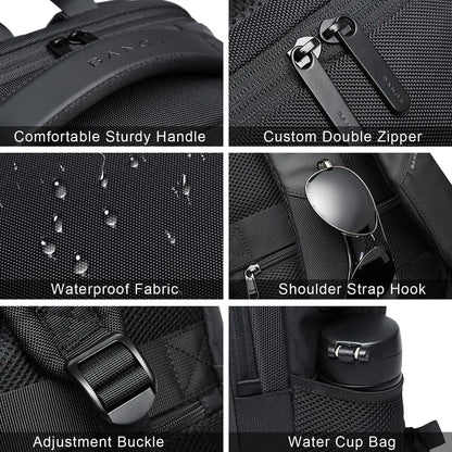 BANGE Waterproof Laptop Backpack with USB Port - 15.6 Inch