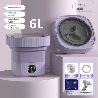 Portable Folding Washing Machine 6L 11L - Mini Ultrasonic Washer Spin Dryer