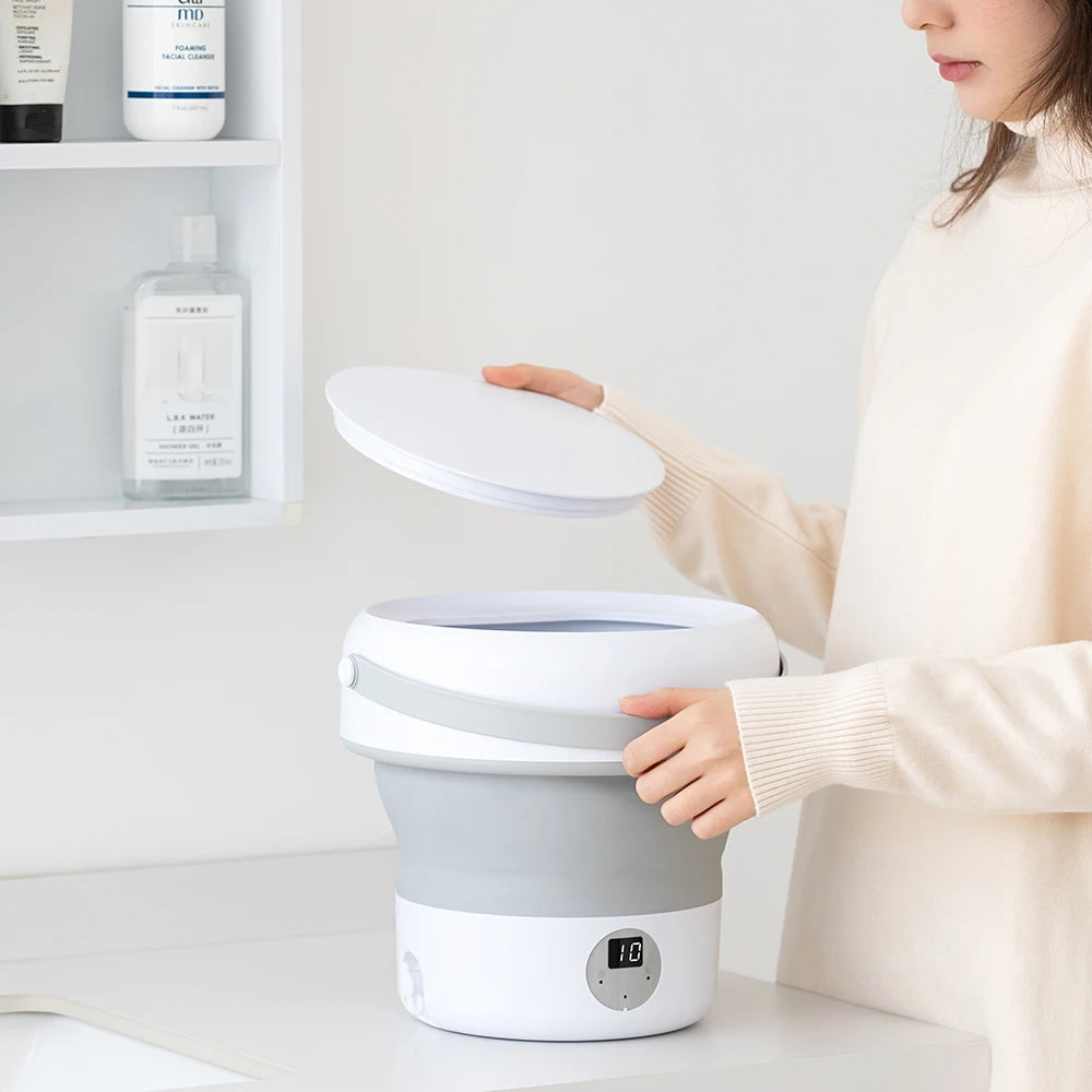 Portable Folding Washing Machine 6L 11L - Mini Ultrasonic Washer Spin Dryer