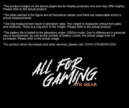 ATK Dragonfly A9 Ultra Wireless E-sports Gaming Mouse Ultra-lightweight Tri-mode Dual 8K Ergonomic Mice A9 Plus PAW3395/3950