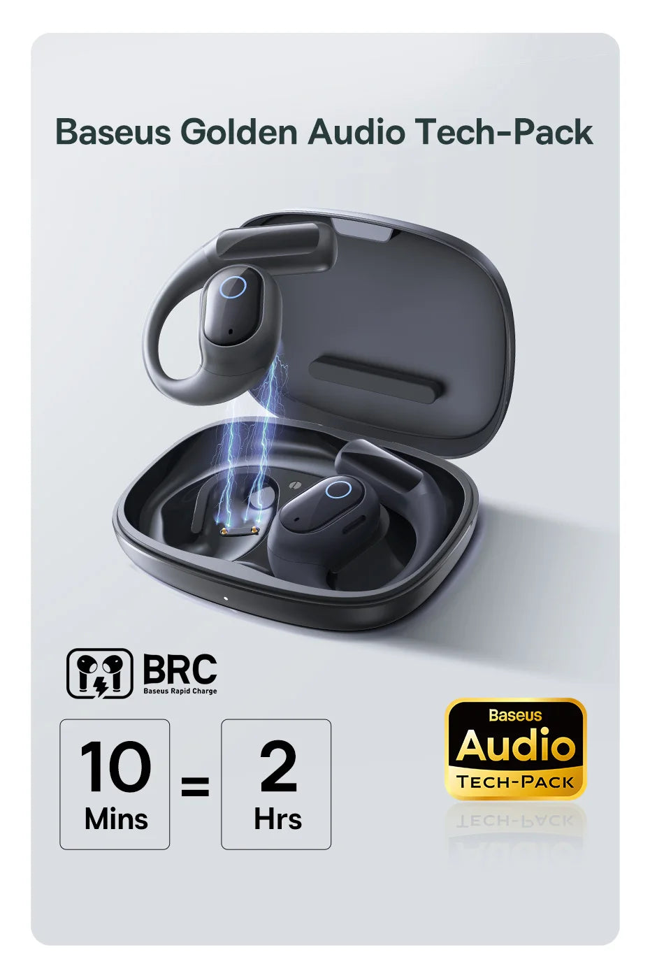 Baseus Eli 10i Open-Ear Bluetooth 5.4 Earphones - IP54 Waterproof Sports Earbuds