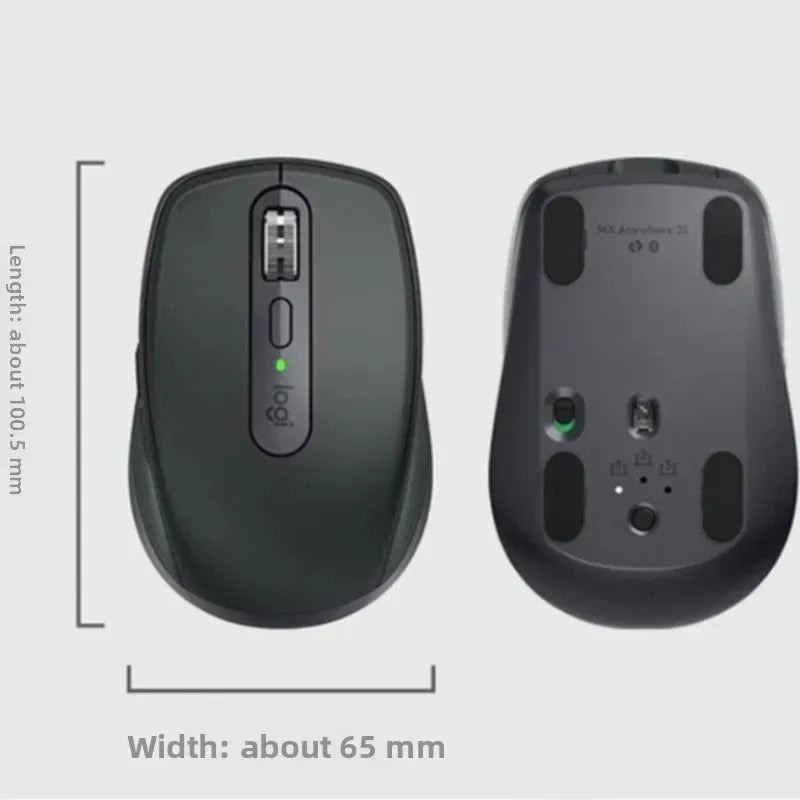 Logitech MX Anywhere 3S Bluetooth Compatible Plug and Play Wireless Mouse Connect Up To 3 Devices for Business Portable Mouse