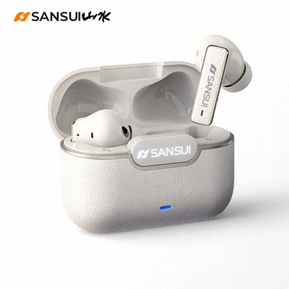 Sansui ANC TWS Earbuds - 52dB Noise Cancelling Bluetooth 5.4 6-Mic HD Calls