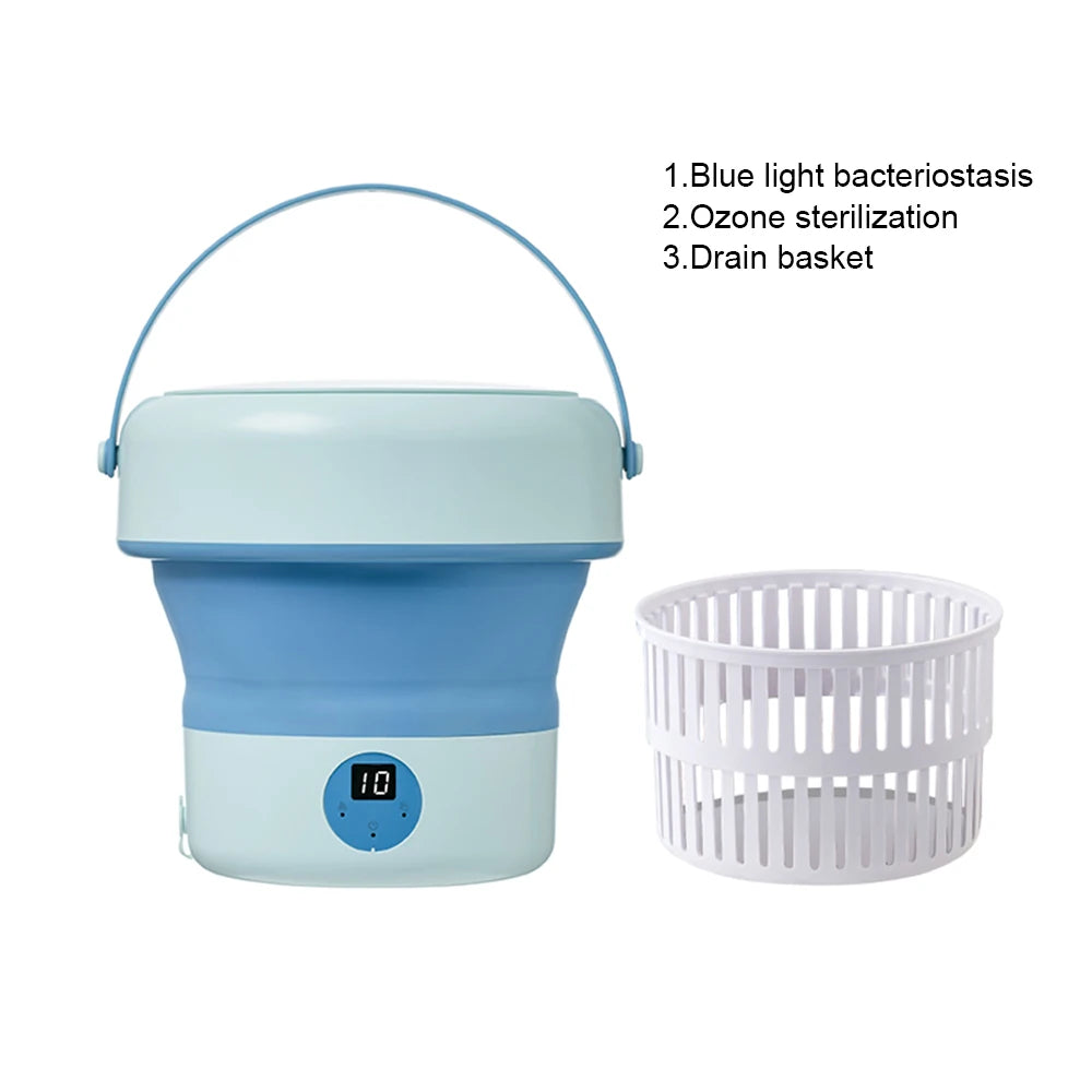 Portable Folding Washing Machine 6L 11L - Mini Ultrasonic Washer Spin Dryer
